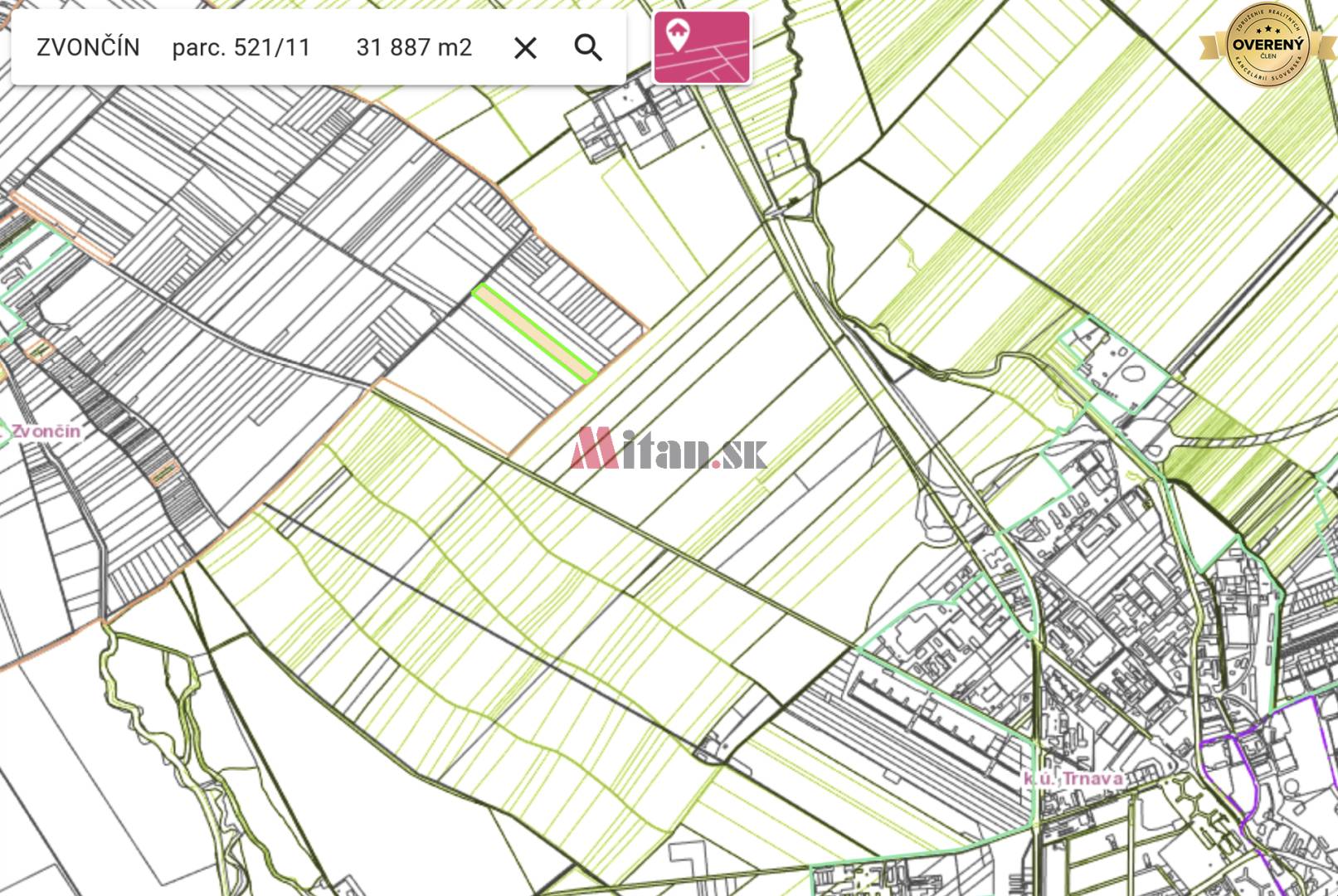 Mapa Zvoncin-Trnava 3ha.png